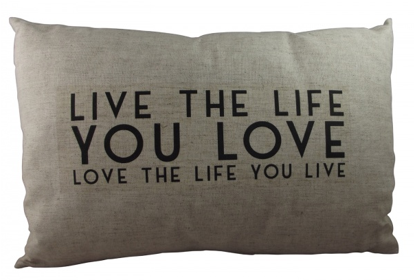 east of india live the life you love cushion